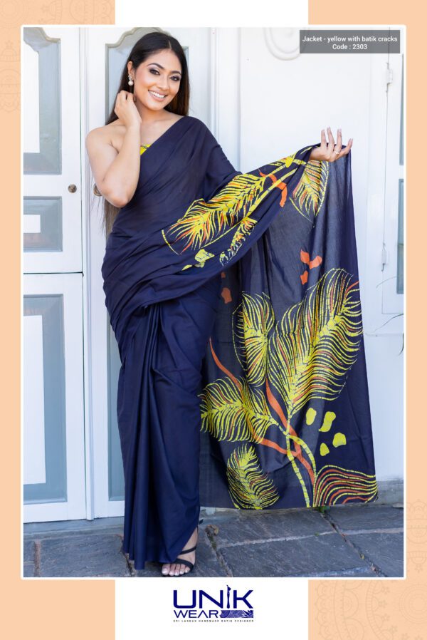 Sri Lankan Handmade Cotton Batik Saree 2303 Unikwearlk 